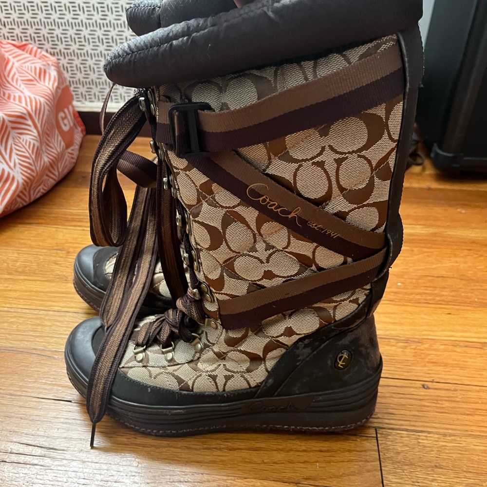 Chocolate Brown Coach Boots